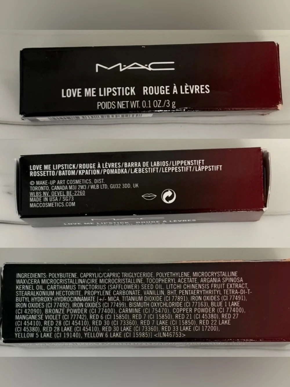 MAC Cosmetics Love Me Lipstick Red #423 E For Effortless Full Size NIB